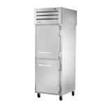 True STR1RPT-2HS-1G-HC - Pass-Thru Refrigerator, one-section, (2) solid half doors front & (1) glass door rear